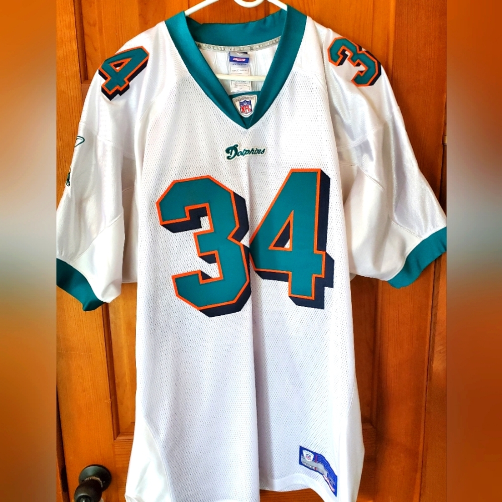 Vintage White Miami Dolphins Jersey #34 R. Williams NFL